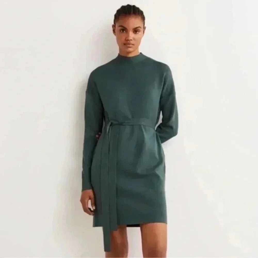 Boden High-Neck Knit Shift Dress size 8R